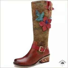 Bottes Cowboy Rouge Femme