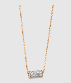 GINETTE NY Partager  Collier Straw Mini Or Rose Diamants  