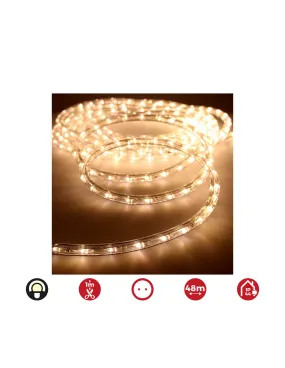 tube flexiled led 2 voies fixes 48m. 30 leds/m blanc chaleureux